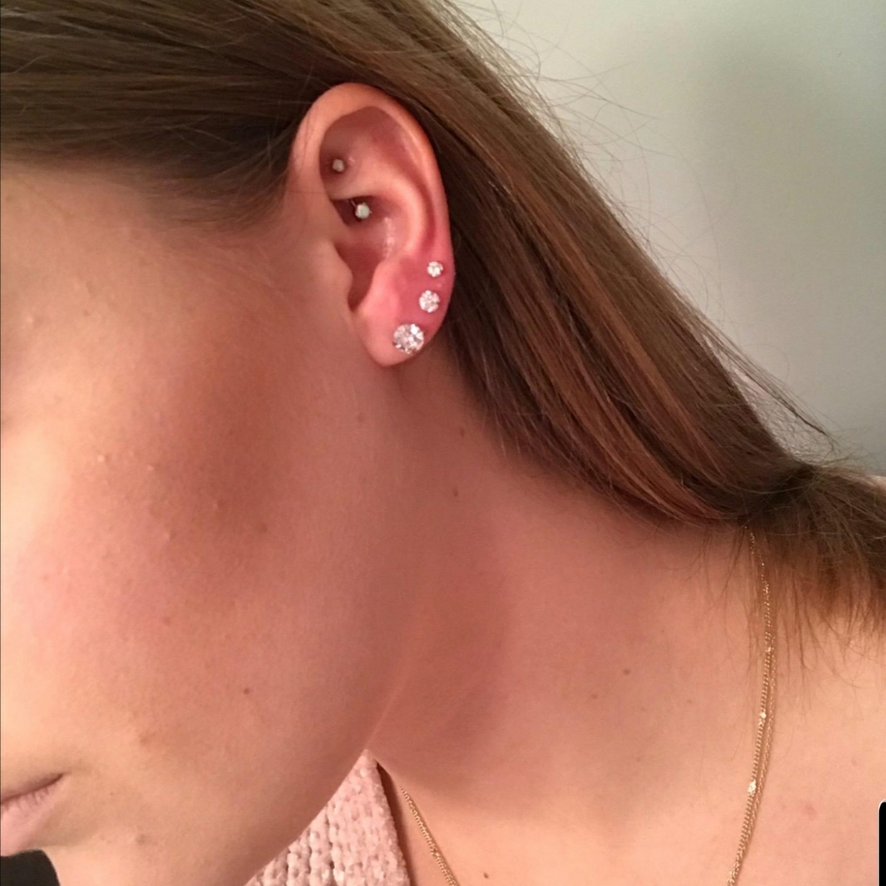 5 Pairs Stud Earrings Set, Hypoallergenic 3-8mm